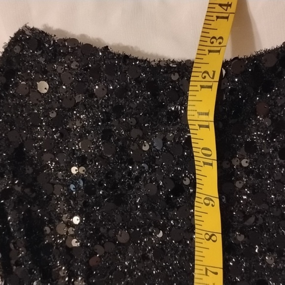 Forever 21 Black Sequin Strapless Mini Dress, Size: S, NWT - Picture 7 of 11